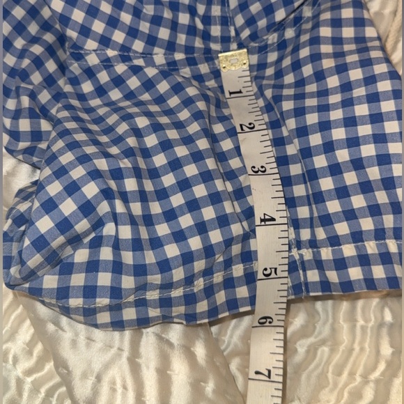 Polo Ralph Lauren gingham blue white trunks mesh lining 5.5” XL drawstring - Picture 9 of 9
